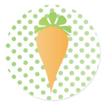 Cute Carrot Round Stickers