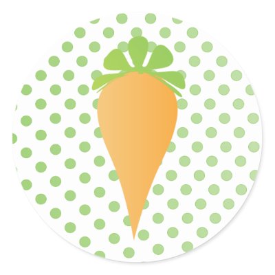 Cute Carrot Round Stickers