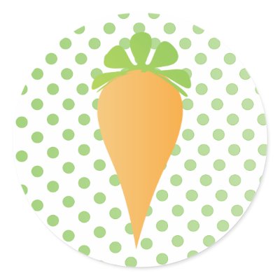 Cute Carrot Round Stickers by candystore