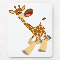 Cute Cartoon Ambling Giraffe Mousepad