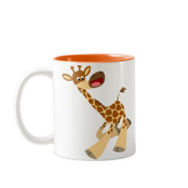 Cute Cartoon Ambling Giraffe Mug