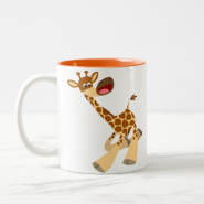 Cute Cartoon Ambling Giraffe Mug