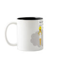 Cute Cartoon Angel and Devil Girl Mug mug