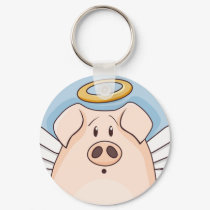 Cute Cartoon Angel Pig keychains