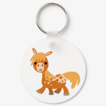 Cute Cartoon Appaloosa Pony Keychain by Lioness_Graphics Cute Cartoon Appaloosa Pony Keychain