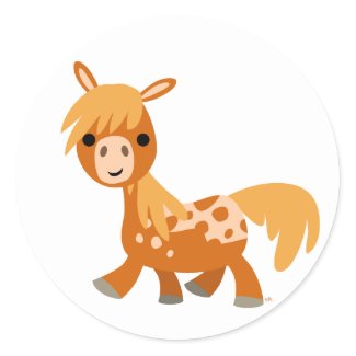 Cute Cartoon Appaloosa Pony sticker sticker