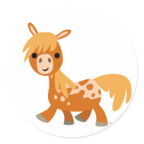 Cute Cartoon Appaloosa Pony sticker by Lioness_Graphics Cute Cartoon Appaloosa Pony sticker