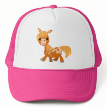 Cute Cartoon Appaloosa Pony trucker hat by Lioness_Graphics Cute Cartoon Appaloosa Pony trucker hat
