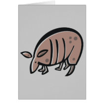 Cute Cartoon Armadillo Card