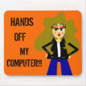 Cute Cartoon Attitude Girl Mousepad by Derora Cute Cartoon Attitude Girl Mousepad