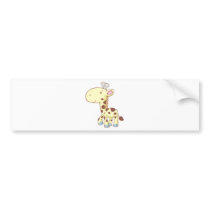 Cute Cartoon Baby Giraffe Shirts bumper stickers by graphicdesigner Cute Cartoon Baby Giraffe Shirts bumper stickers