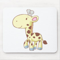 Cute Cartoon Baby Giraffe Shirts mousepads by graphicdesigner Cute Cartoon Baby Giraffe Shirts mousepads