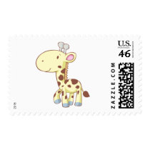 Cute Cartoon Baby Giraffe Shirts Postage Stamps