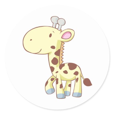 Baby Pictures Cartoon on Cartoon Illustration Of A Cute Baby Giraffe  Customizing Is Easy At
