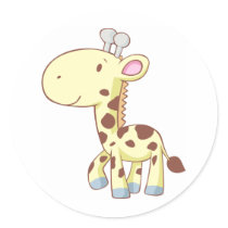 Cute Cartoon Baby Giraffe Shirts stickers by graphicdesigner Cute Cartoon Baby Giraffe Shirts stickers