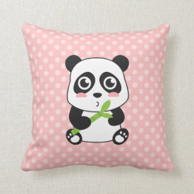 Cute Cartoon Baby Panda Pillow