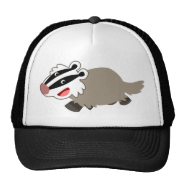 Cute Cartoon Badger Hat