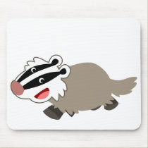 Blaireau mignon Mousepad de bande dessinée