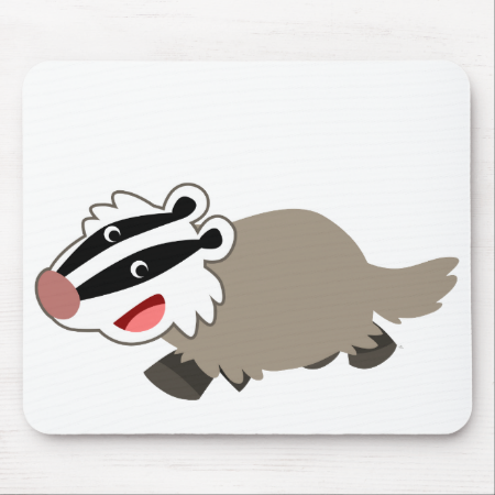 Cute Cartoon Badger Mousepad
