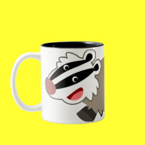 Cute Cartoon Badger Mug mugs
