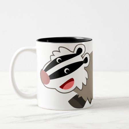 Cute Cartoon Badger Mug