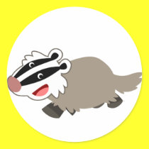 Netter Karikatur-Dachs-Aufkleber sticker
