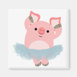 Cute Cartoon Ballerina Pig Magnet magnets