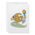 cute cartoon basketball with torch custom announcements