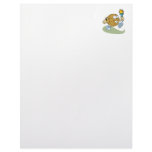 cute cartoon basketball with torch personalized letterhead