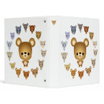 Cute Cartoon Bear Babies Avery Binder