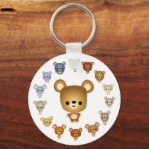 Cute Cartoon Bear Babies Keychain