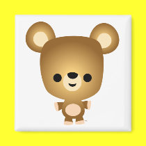 Cute Cartoon Bear Cub Magnet