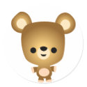 Cute Cartoon Bear Cub Sticker