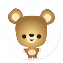Cute Cartoon Bear Cub Sticker