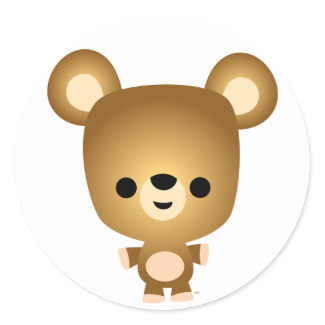 Cute Cartoon Bear Cub Sticker