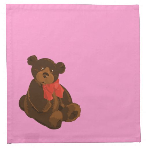 Cute cartoon bear napkins