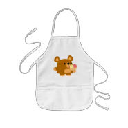 Cute Cartoon Bear with Balls :) cooking apron
