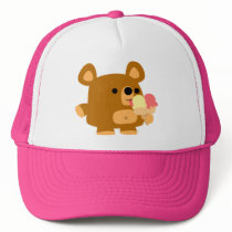 Cute Cartoon Bear with Balls :) trucker hat