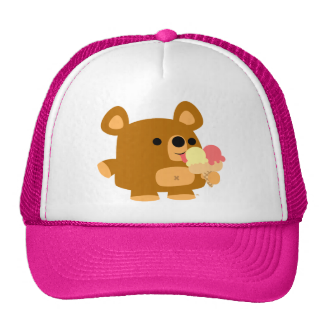 Cute Cartoon Bear with Balls :) trucker hat