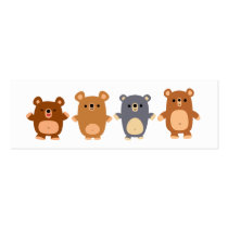 Cute cartoon Bears 1 bookmark (profile card) business cards by Lioness_Graphics Cute cartoon Bears 1 bookmark (profile card) business cards