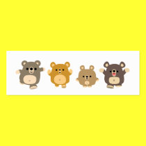 Cute Cartoon-Bären 2 bookmark (Karte anzeigen) visitenkarten