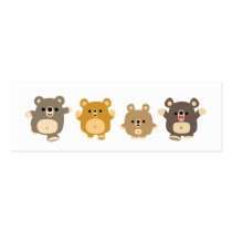 Cute cartoon Bears 2 bookmark (profile card) business cards