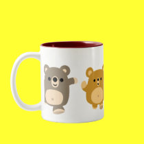 Os desenhos animados bonitos carregam a caneca 2 canegas by Lioness_Graphics Os desenhos animados bonitos carregam a caneca 2 canegas