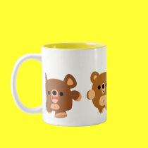 Os desenhos animados bonitos carregam a caneca 4 canegas by Lioness_Graphics Os desenhos animados bonitos carregam a caneca 4 canegas