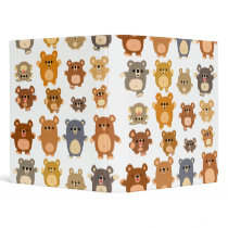 Cute Cartoon Bears Avery Binder