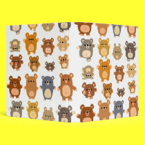 Cute Cartoon Bears Avery Binder