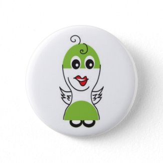 Cute Cartoon Birdie Button button