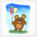 Cute Cartoon Birthday Bear Sticker