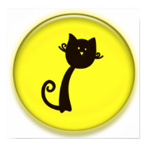 Cute Cartoon Black Cat Poster