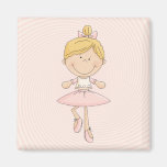 Cute Cartoon Blonde Ballerina Fridge Magnet